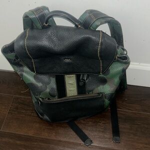 Nice leather camo coach bag